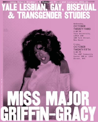 The Yale LGBTS 2024 Brudner Prize goes to Miss Major Griffin-Gracy! A lifelong activist &amp; organizer, we are privileged to honor Miss Major &amp; her work. If you're in or around  NHV (10/23) or NYC (10/25), please join us 🏳️‍⚧️