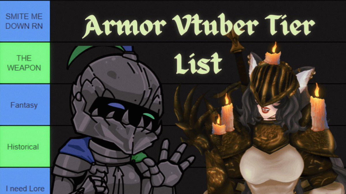 HEAR YE HEAR YE 🎺🎺🎺✨
FELLOW ARMORED VTUBERS 

LET US PERCEIVE YOUR FORGED FITS 
DROP THY PNGS 

This Saturday Armored Tier list! 2:00pmcst