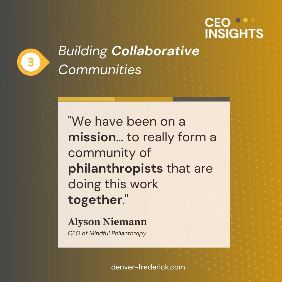 Denver Frederick (@thebizofgive) on Twitter photo In my recent conversation with Alyson Niemann, CEO of <a href="/MindfulPhilanth/">Mindful Philanthropy</a>, she shared invaluable insights into the challenges and opportunities within mental health philanthropy. Here are some key takeaways from our discussion.
Listen here: tinyurl.com/yr55khc3 In my recent conversation with Alyson Niemann, CEO of <a href="/MindfulPhilanth/">Mindful Philanthropy</a>, she shared invaluable insights into the challenges and opportunities within mental health philanthropy. Here are some key takeaways from our discussion.
Listen here: tinyurl.com/yr55khc3