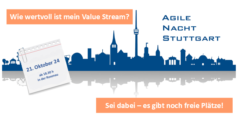 mITblick's tweet photo. Jetzt einen Platz sichern bei der #AgilenNachtStuttgart!
Am 21. Oktober ab 18.30h diskutieren wir die Frage "Wie wertvoll ist mein Value Stream?" - sei dabei!
Hier gibt es alle Infos: https://t.co/1PIYBzAGLK https://t.co/LTdzj4VHPL