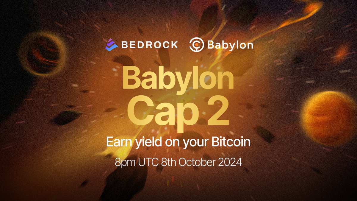 Bedrock_DeFi's tweet photo. 🚀 Babylon Cap-2 is Here—and Bedrock is Leading the Charge! 💎🔥

Bedrock is aiming to stake 100% of our BTC into @babylonlabs_io Cap-2 at launch (~30 blocks to go), unlocking limitless DeFi opportunities and yield generation 📈

Bedrock has already secured 6.4M Babylon Points for Cap-1 Stakers as the #1 delegator for Babylon to date. Both Cap-1 and Cap-2 stakers will earn Babylon Points together in this next phase! 💎✨

With over 25 different DeFi integrations, $uniBTC is the community’s preferred BTC LRT, driving incredible use cases and rewards 🏆

With uniBTC, you get:
• Superior staking across 11 networks with multiple wrapped BTCs
• Rock-solid security through audits, @chainlink PoR, and institutional-grade infrastructure
• 25+ DeFi integrations & yield generation activities
• Rewarding ecosystem campaigns, Bedrock Diamonds & more

Start restaking NOW before Cap-2 kicks off in just a few hours and secure your position for maximum Babylon Points! 🟠
https://t.co/zoXa1twunp

Thank you for making Bedrock the ultimate Bitcoin Restaking platform. Let’s keep winning together! 🏆💪