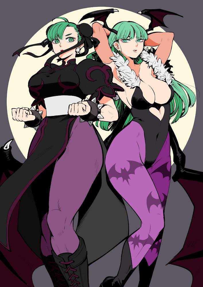 春麗とモリガン。
#streetfighter
#ヴァンパイア
#格ゲーキャラ描こうぜ