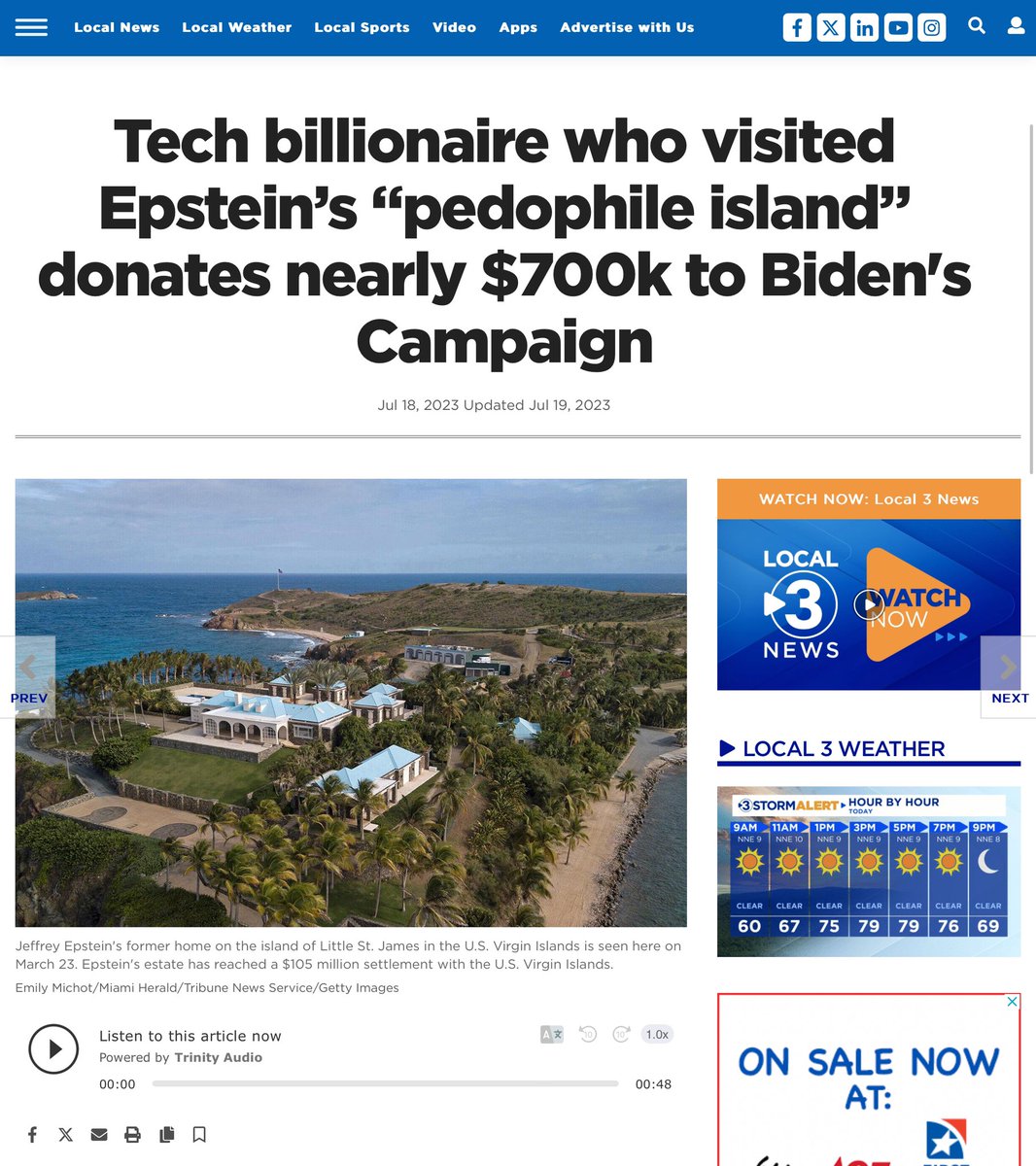 Reid also funded the E. Jean Carrol fake rape ‘get Trump’ kangaroo case. Did the judge receive any compensation from any of Hoffman’s thousands of shell companies? 

local3news.com/regional-natio…