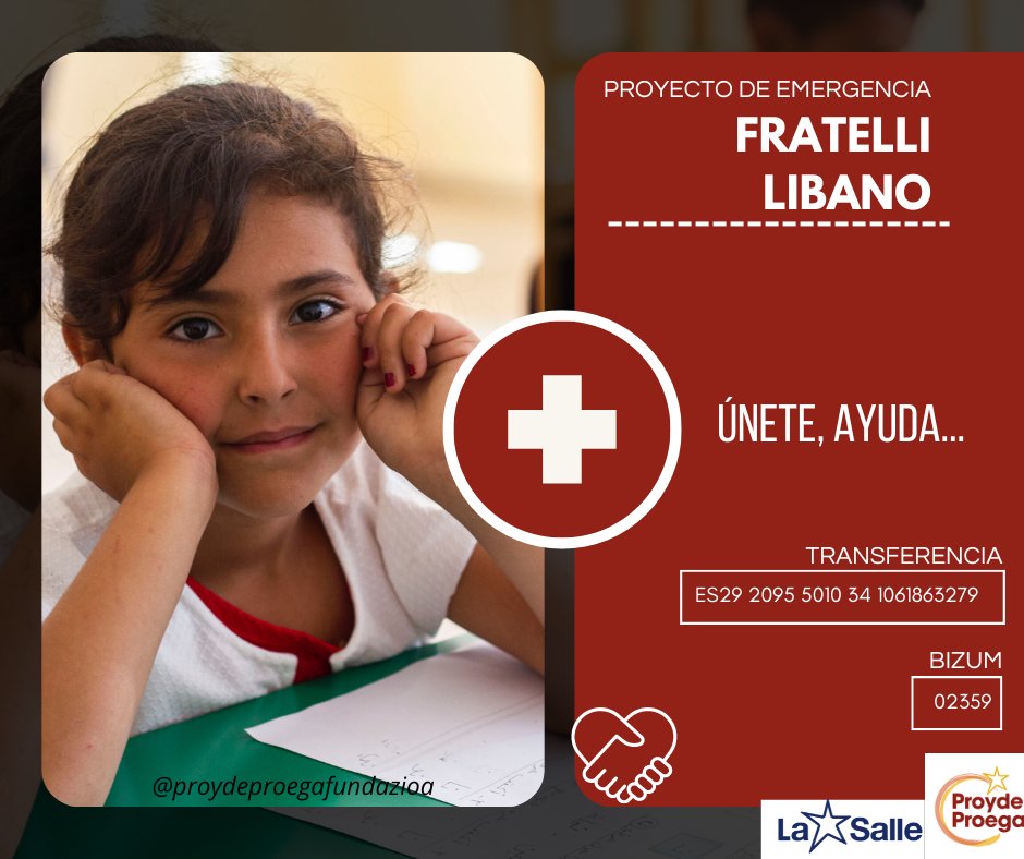 🚨 ADI! Gure #Libano-ko Fratelli proiektuari laguntza helarazteko larrialdi kanpaina bat zabaltzen dugu.

Israelek egindako eraso krudelen ondorioz, zure laguntza ezinbestekoa da bertako errefuxiatuei laguntza eskaintzeko!

#Solidaridad #AyudaLíbano