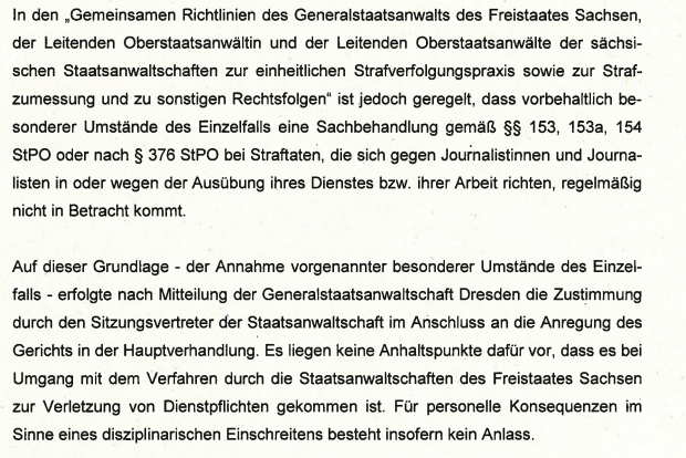 RPFDMOPO's tweet photo. Ohne Anhörung der Opfer u. trotz Falschaussage, stellte das AG #Dresden das Verfahren gegen den Querdenker Steve H. wegen seines Angriffs auf Journalisten in #Laubegast ein. Dabei hieß es vom @SMJusDEG, dass solche Delikte nicht eingestellt werden. Hier nun die Begründung #dd1302 https://t.co/mftRa8yCwD