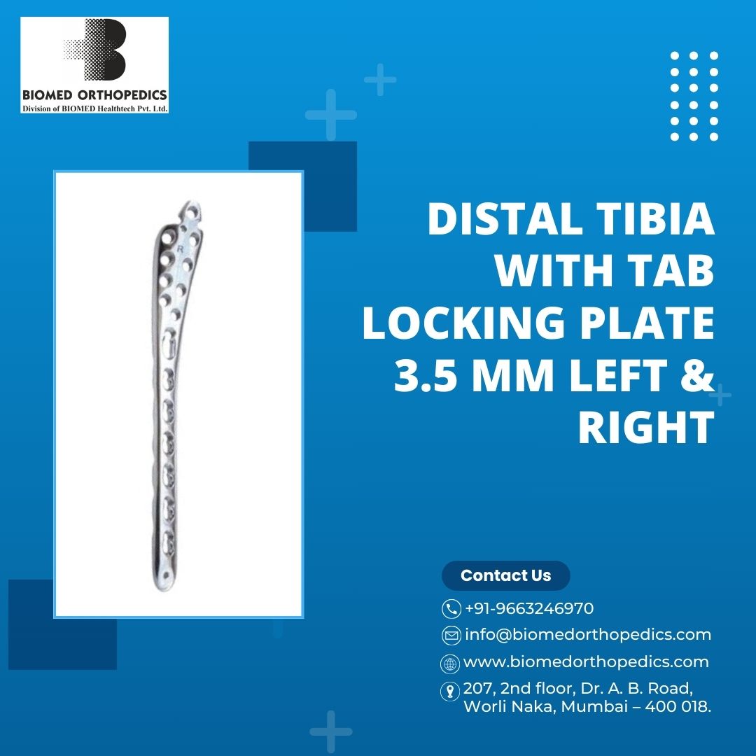 BiomedOrtho01's tweet image. Introducing our Medial Distal Tibia Locking Plate 3.5 mm, designed to provide exceptional stability and support during surgical interventions. 

#BioMedOrthopedics #TibiaLockingPlate #SurgicalInnovation