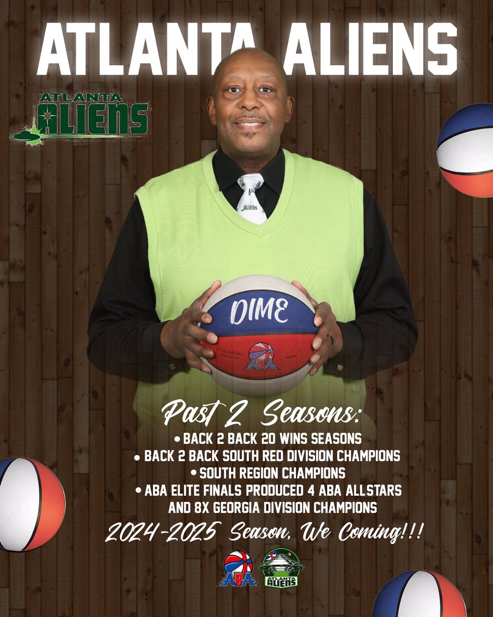 AliensAtlanta's tweet photo. ABA Pre-Season Top 10 Rankings 

1.  Chicago Fury
2.  Mississippi Silverbacks
3.  Binghamton Bulldogs
4.  Silicon Valley Panthers
5.  Providence Pirates
6.  Atlanta Aliens
7.  Indiana Lyons
8.  Las Vegas Royals
9.  Alamo City All Stars
10. Ohio Kings

“We Coming!” https://t.co/Zu8kuNfXua