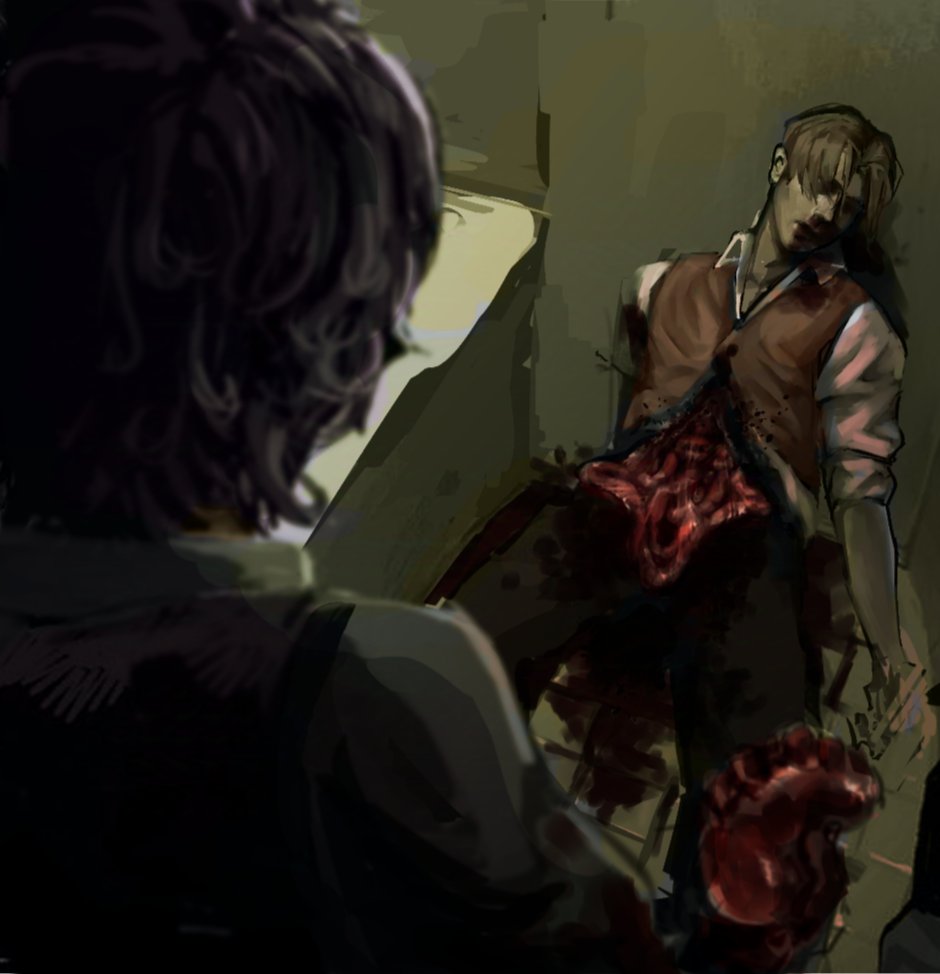 Goretober Day 4: Gut spill (Daan's organ harvest) 

#fearandhungertermina #funger #FearandHungerfanart