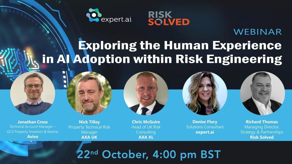 expertdotai's tweet image. Curious about AI&apos;s magic in insurance? Join us for a sneak peek behind the scenes! Discover how #AI is revolutionizing risk engineering with real-world success stories. Secure your spot for Oct 22, 4:00pm BST! 🌟 #Insurance #RiskEngineering

➡️ hubs.la/Q02SwxN50