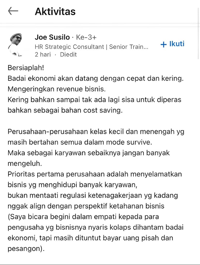 zhoezhoey's tweet photo. @worksfess Semangattt, ak yg lagi capek kerja pas scroll linkedln muncul ini jd semangat lagiii. Tenang, ada Allah💪🏻 https://t.co/rVGXZplsbc