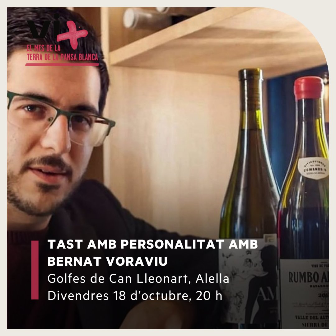 🍷Apunta't a les experiències relacionades amb literatura, gastronomia i vi del proper 17 i 18 d'octubre a la #terrapansablanca:

📖Lletres i Platets a Llinars del Vallès
🥂Tast amb personalitat amb @bernatvoraviu a Alella

👉Tota la informació a festivalvimes.cat