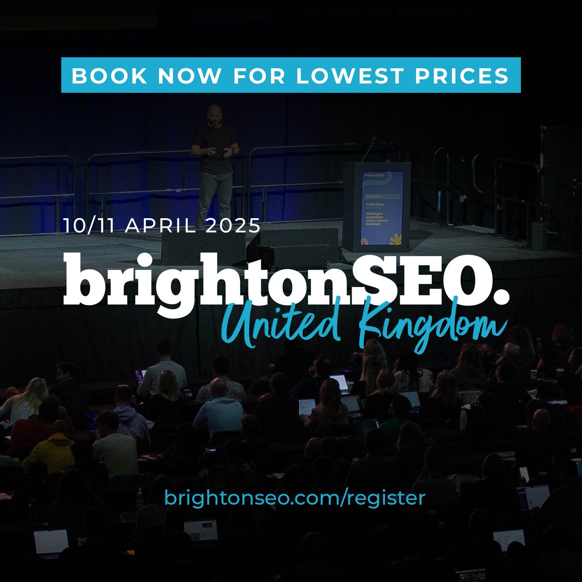 Save the date for April's #brightonSEO - 10-11/4!

Or go one step further, and book your ticket today!