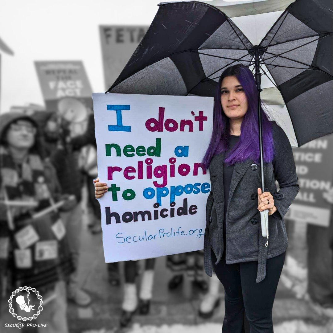 secularprolife's tweet photo. Abortion kills humans. You don't have to be religious to have a problem with killing humans. https://t.co/LWQVHKFd0s