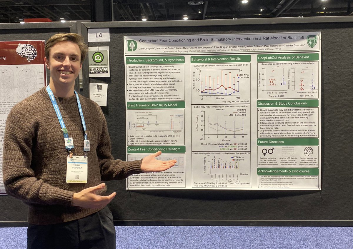 LiamECoughlin (@liamcoughlin) on Twitter photo Come learn more about blast TBI and how it relates to contextual fear conditioning! <a href="/SfNtweets/">Society for Neuroscience (SfN)</a> <a href="/KateNautiyal/">Kate Nautiyal</a> <a href="/McguierMoriah/">moriah mcguier</a> <a href="/dartmouth/">Dartmouth 🌲</a> <a href="/DartmouthPBS/">Dartmouth Psychological and Brain Sciences</a> #buccifellows@sfn #sfn2024 and while you’re at it go visit <a href="/CatieNemeskal/">Catie Nemeskal</a> poster about the impacts of social isolation (M33) Come learn more about blast TBI and how it relates to contextual fear conditioning! <a href="/SfNtweets/">Society for Neuroscience (SfN)</a> <a href="/KateNautiyal/">Kate Nautiyal</a> <a href="/McguierMoriah/">moriah mcguier</a> <a href="/dartmouth/">Dartmouth 🌲</a> <a href="/DartmouthPBS/">Dartmouth Psychological and Brain Sciences</a> #buccifellows@sfn #sfn2024 and while you’re at it go visit <a href="/CatieNemeskal/">Catie Nemeskal</a> poster about the impacts of social isolation (M33)