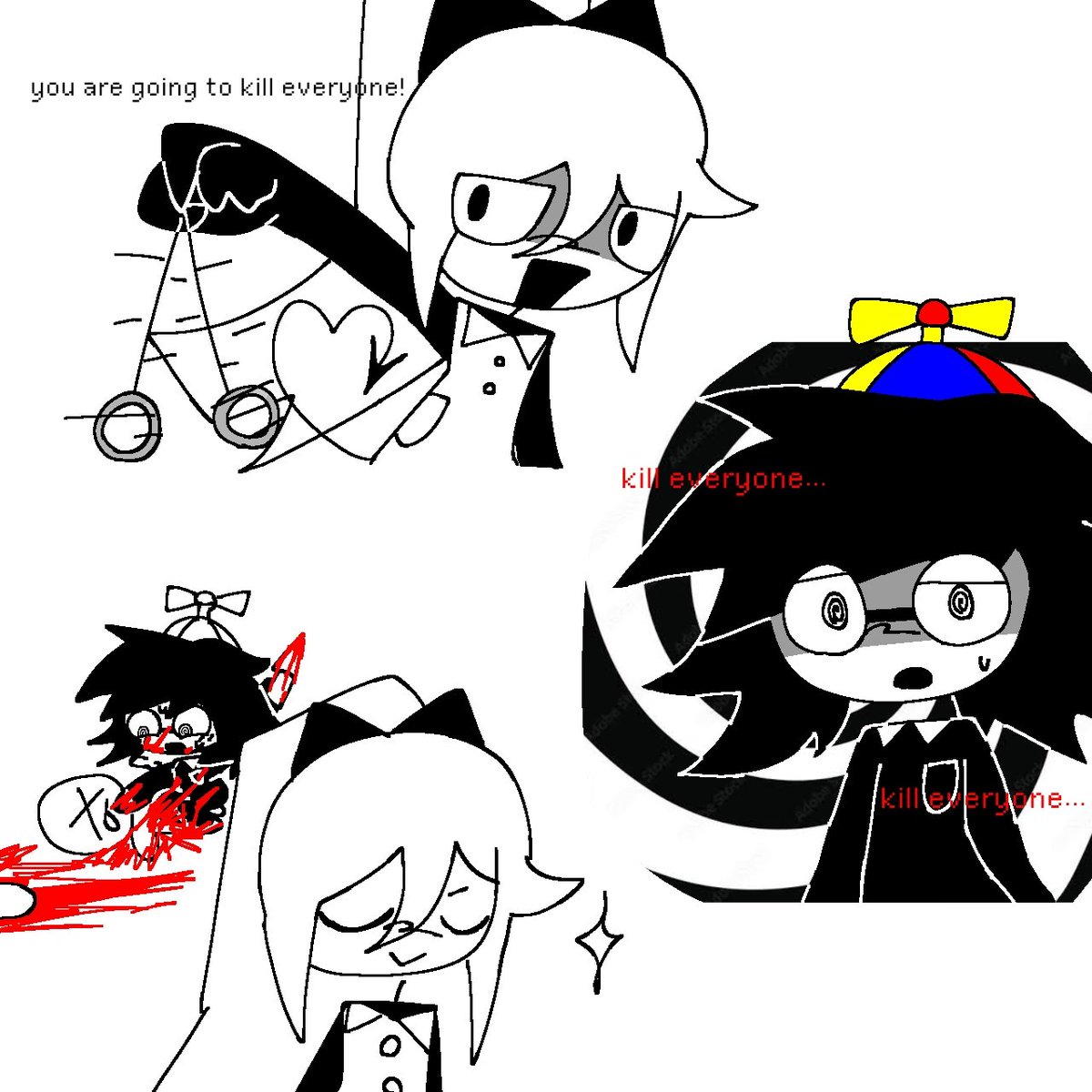 yui2332csa's tweet image. Robby gets hypnotized by...RILEY!?!?!?!? #fpe #riley #fperiley #robby #fperobby ⚠️TW: BLOOD AND GORE⚠️