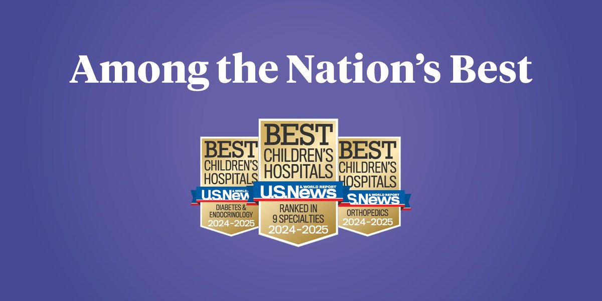 Nemours Children's Health (@nemours) on Twitter photo Nemours Childrenās Health is proud to announce that once again, our two hospitals have been recognized among the nationās best by <a href="/usnews/">U.S. News & World Report</a>, achieving rankings in the prestigious 2024-25 Best Childrenās Hospitals list! Find out why: bit.ly/4dEAGby #BestHospitals Nemours Childrenās Health is proud to announce that once again, our two hospitals have been recognized among the nationās best by <a href="/usnews/">U.S. News & World Report</a>, achieving rankings in the prestigious 2024-25 Best Childrenās Hospitals list! Find out why: bit.ly/4dEAGby #BestHospitals