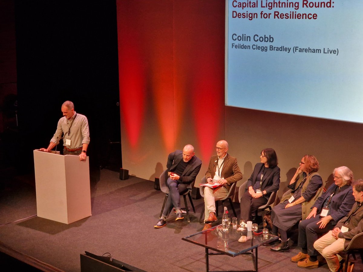 Colin Cobb from <a href="/FCBStudios/">FCBStudios</a> takes the podium to give a brief overview of the recently opened Fareham Live! #thrivingtheatres