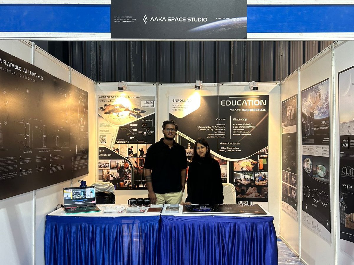 AakaSpace's tweet photo. Honored to be part of the Space Technology Exhibition at Gujarat Science City for World Space Week 2024! A privilege to showcase our innovations and insights alongside esteemed dignitaries, including the ISRO Director and IN-SPACe Director, who graced the inauguration. https://t.co/peLZsOikTW