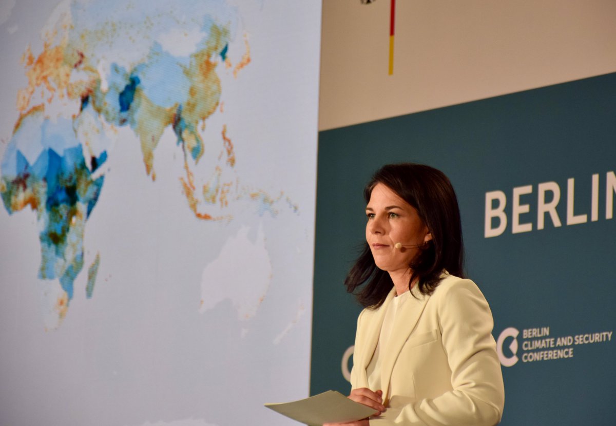 German foreign minister Annalena Baerbock presents the CCVI project