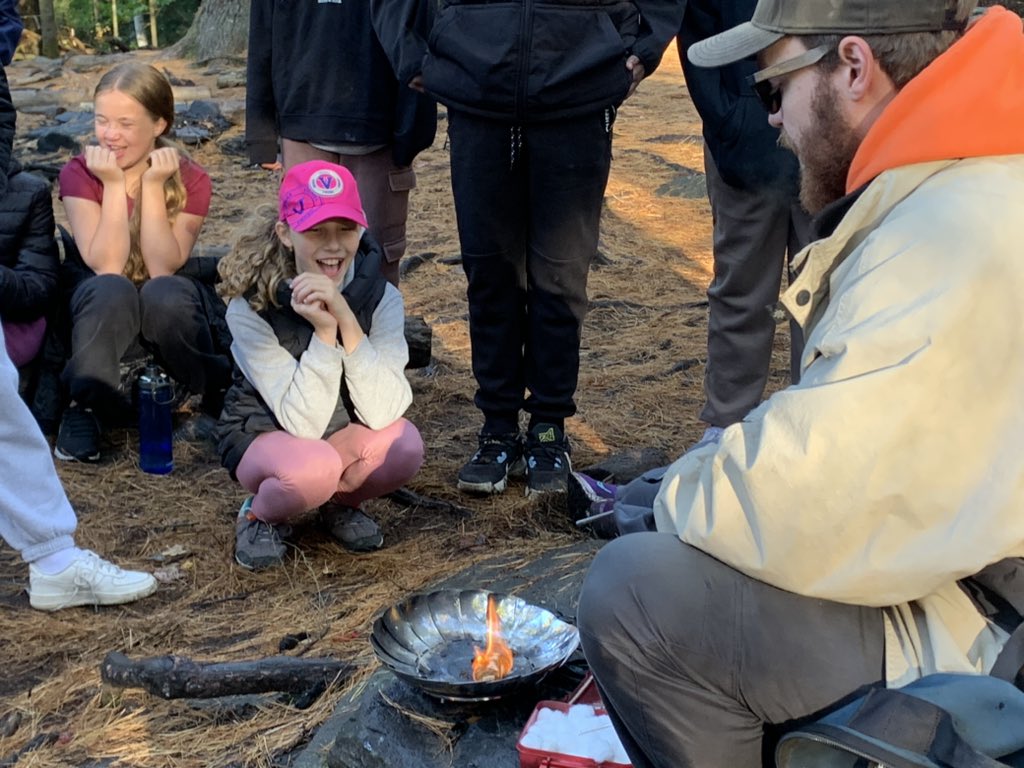 MrsMesich's tweet photo. Day 2- this morning we start with fire starting and shelter building @SJPIIOakville https://t.co/NkH3ugX8E8