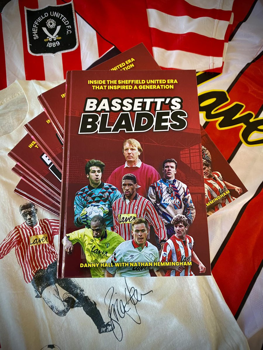 dannyhall04's tweet image. Delighted that Bassett's Blades is now on the shelves - the story of an iconic Sheffield United era, told with the help of my pal @NathanH79. Inc. interviews with players, staff and the legend Harry Bassett himself.
Available here: verticaleditions.com/product-page/b…
#sufc #twitterblades