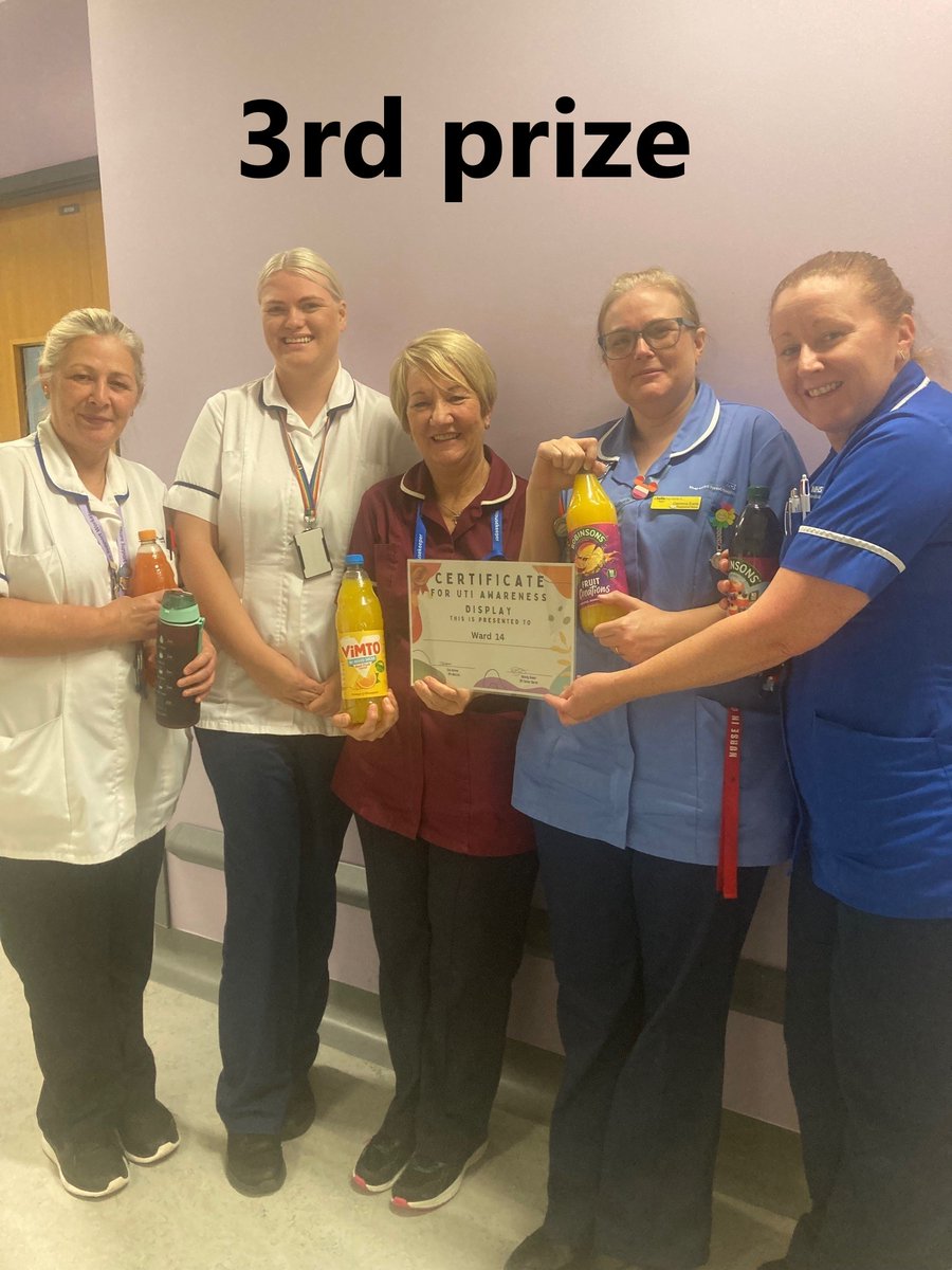 During September IPC have been running a UTI Awarness Campaign. As part of the  campaign we ran a display competition for wards to enter, please see below the winners and thank you to all wards that took part. 
1st place - Oakham Ward
2nd place - Ward 42
3rd place - Ward 14