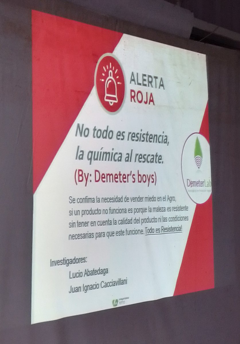 No todo es resistencia, la química al rescate... Cómo seguimos? Hay alguna propuesta?