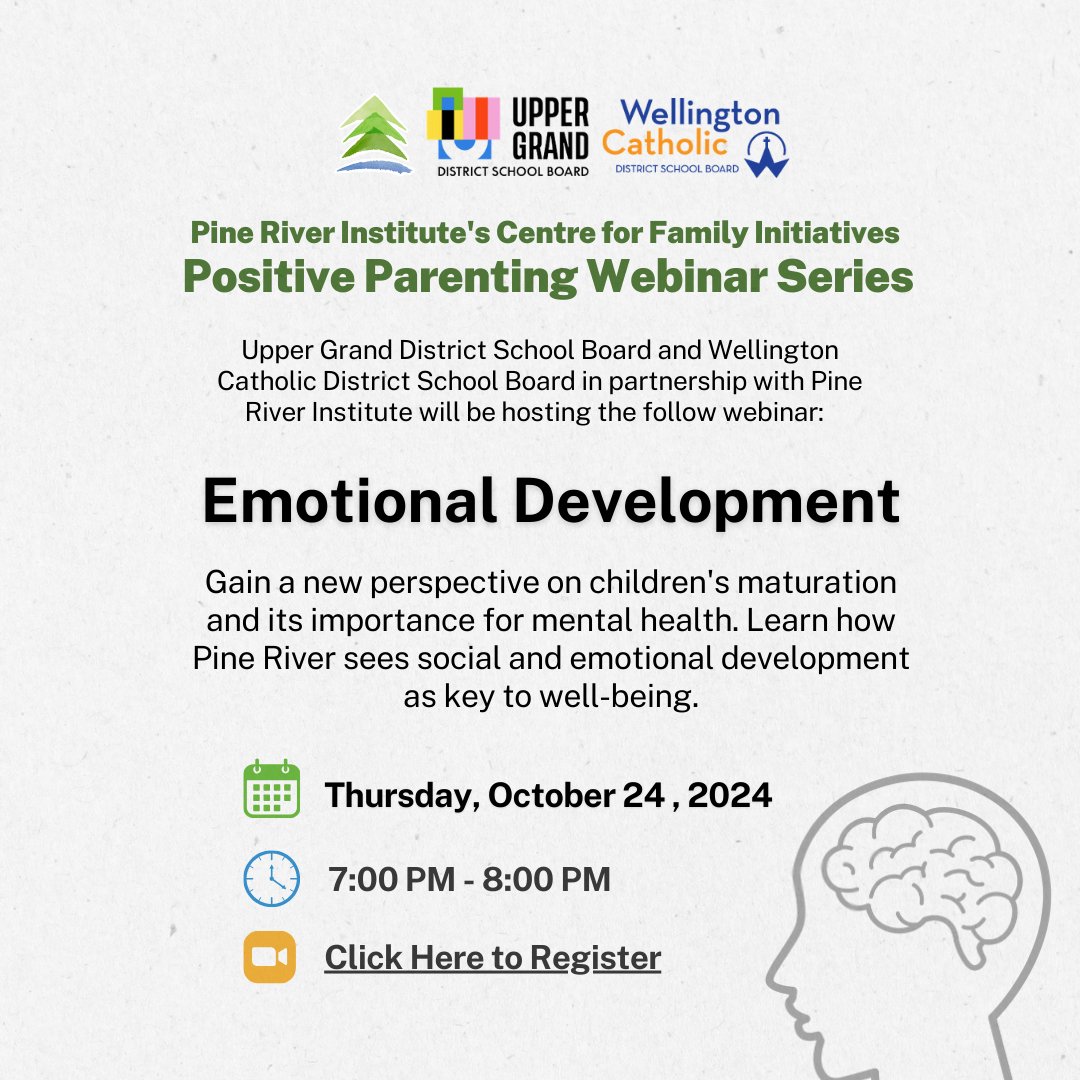 Parents/guardians: Don't forget to register for the October 24, 2024, webinar on Positive Parenting and Emotional Development: ugdsb.ca/article/4532