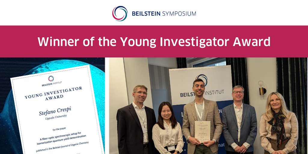 Beilstein-Institut @beilstein-institut.bsky.social (@beilsteininst) on Twitter photo Congratulations 👏! <a href="/stefano_crespi/">Stefano Crespi</a> @UU_University received the #YoungInvestigatorAward for his outstanding paper published in #BJOC.
Join the free livestream 🎥 of his talk at the #BeilsteinHarnessingLight2024 Symposium today at 5:05 pm:
Just register ➡️ beilstein-institut.de/en/symposia/ha… Congratulations 👏! <a href="/stefano_crespi/">Stefano Crespi</a> @UU_University received the #YoungInvestigatorAward for his outstanding paper published in #BJOC.
Join the free livestream 🎥 of his talk at the #BeilsteinHarnessingLight2024 Symposium today at 5:05 pm:
Just register ➡️ beilstein-institut.de/en/symposia/ha…