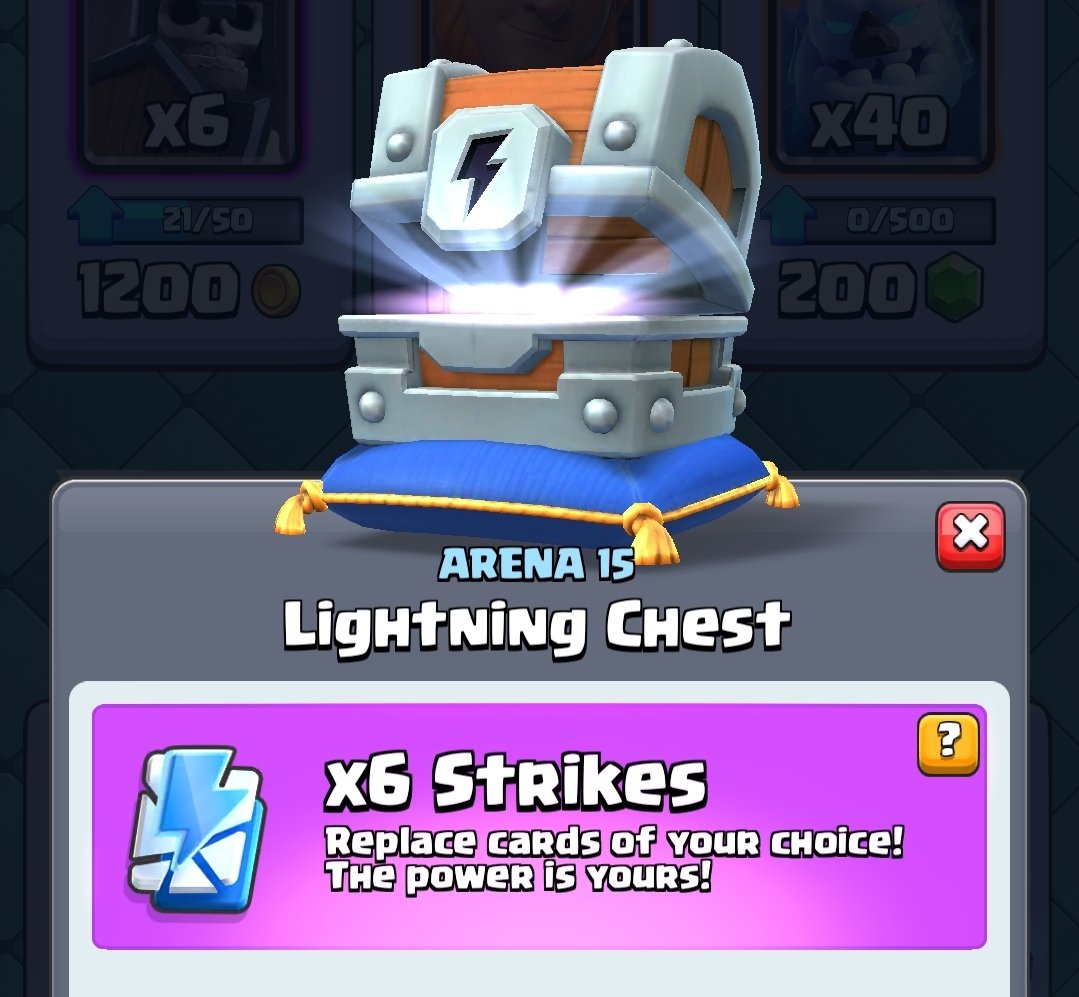 BrawlSource's tweet photo. 🔥 The Brawl Stars Dev team mentioned in their last podcast that they would like to add more agency to Starr Drops. ⚡️

What if they added Strike feature from Clash Royale Lightning Chest to Brawl Stars? 👀 

#Supercell #StarrDrops #BrawlStars