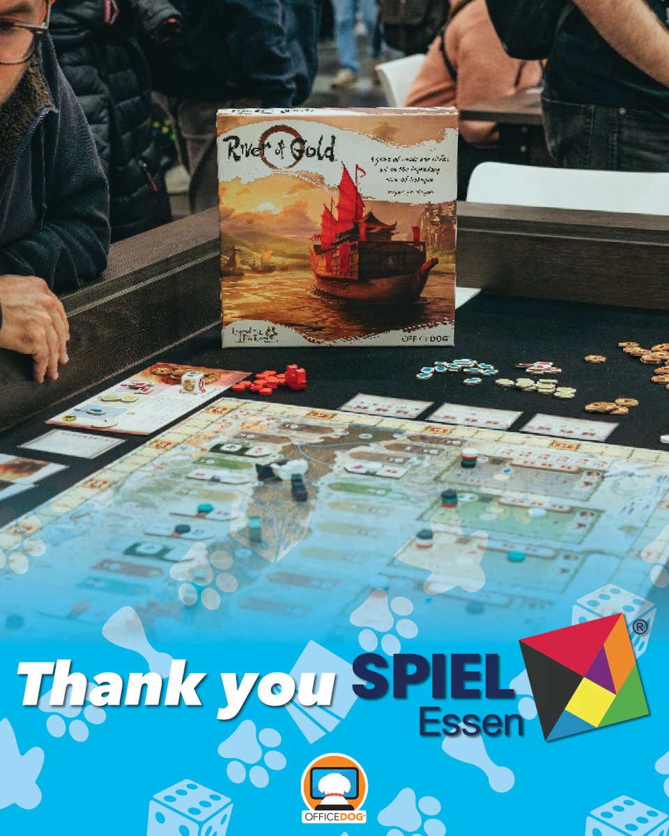 Danke schön to all who joined us at Spiel Essen! We were floored at the response to River of Gold, even though it was only in English! Hoping to have a German printing in the future 🤞 

Until next year! 💛