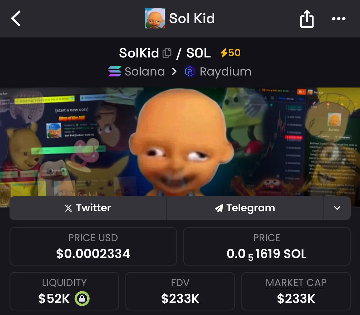 itspyrored's tweet photo. #SOLKID was at $50k when I made this post hehe
Coded π€« https://t.co/dTPRLvtQkn