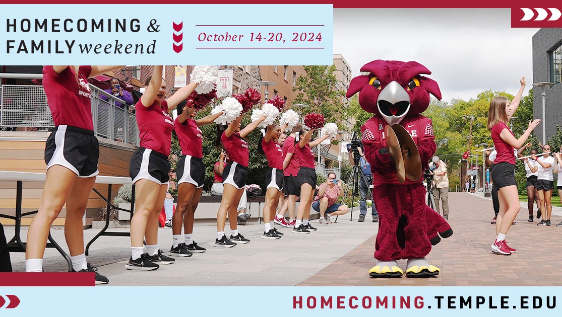 🦉❤️Home is where the Owls are. Homecoming and Family Weekend is October 14-20! Cherry on here: homecoming.temple.edu #TempleHC24 #TempleFW24
