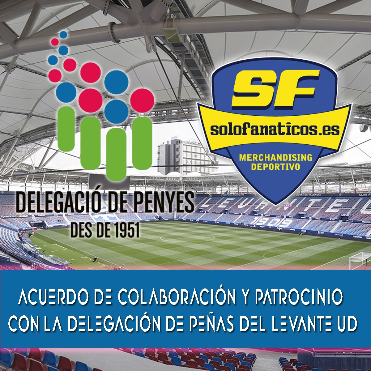 SoloFanaticos12's tweet photo. Nos es grato comunicar el acuerdo que hemos alcanzado con la @DelegacioPenyes del @LevanteUD , la cuál ayudará a sus peñas a conseguir material con precios especiales y también contarán con nuestro apoyo para tifos, eventos o actividades que se organicen.🐸🐸 https://t.co/IkmZvIjix9