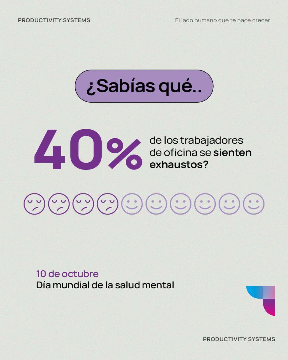 ProductivitySys's tweet image. Hoy es el Día Mundial de la Salud Mental y queremos recordarte que la salud mental es esencial en el entorno laboral, y todos debemos actuar para protegerla.

¿Cómo apoyas la salud mental en tu lugar de trabajo?

#saludmentaleneltrabajo #diamundialdelasaludmental