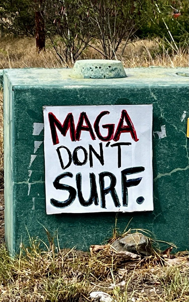 Grassroots sign along a street in #Kihei #Maui #surf <a href="/KamalaHarris/">Kamala Harris</a> #VoteBlue2024ProtectDemocracy #travel
