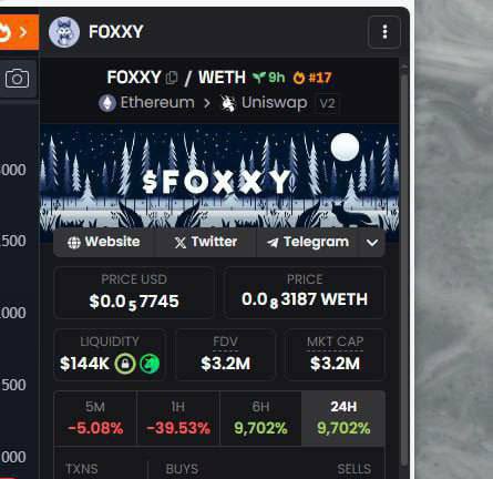 Foxxy ETH (@foxxyeth) on Twitter photo DEXSCREENER UPDATED!🦊 DEXSCREENER UPDATED!🦊