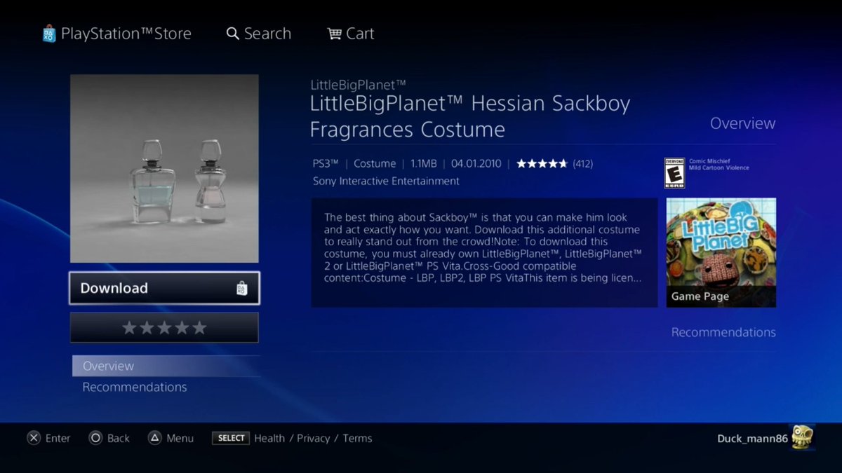 You're laughing. The LittleBigPlanet Hessian Sackboy Fragrances Costume DLC is about to be delisted and you're laughing.