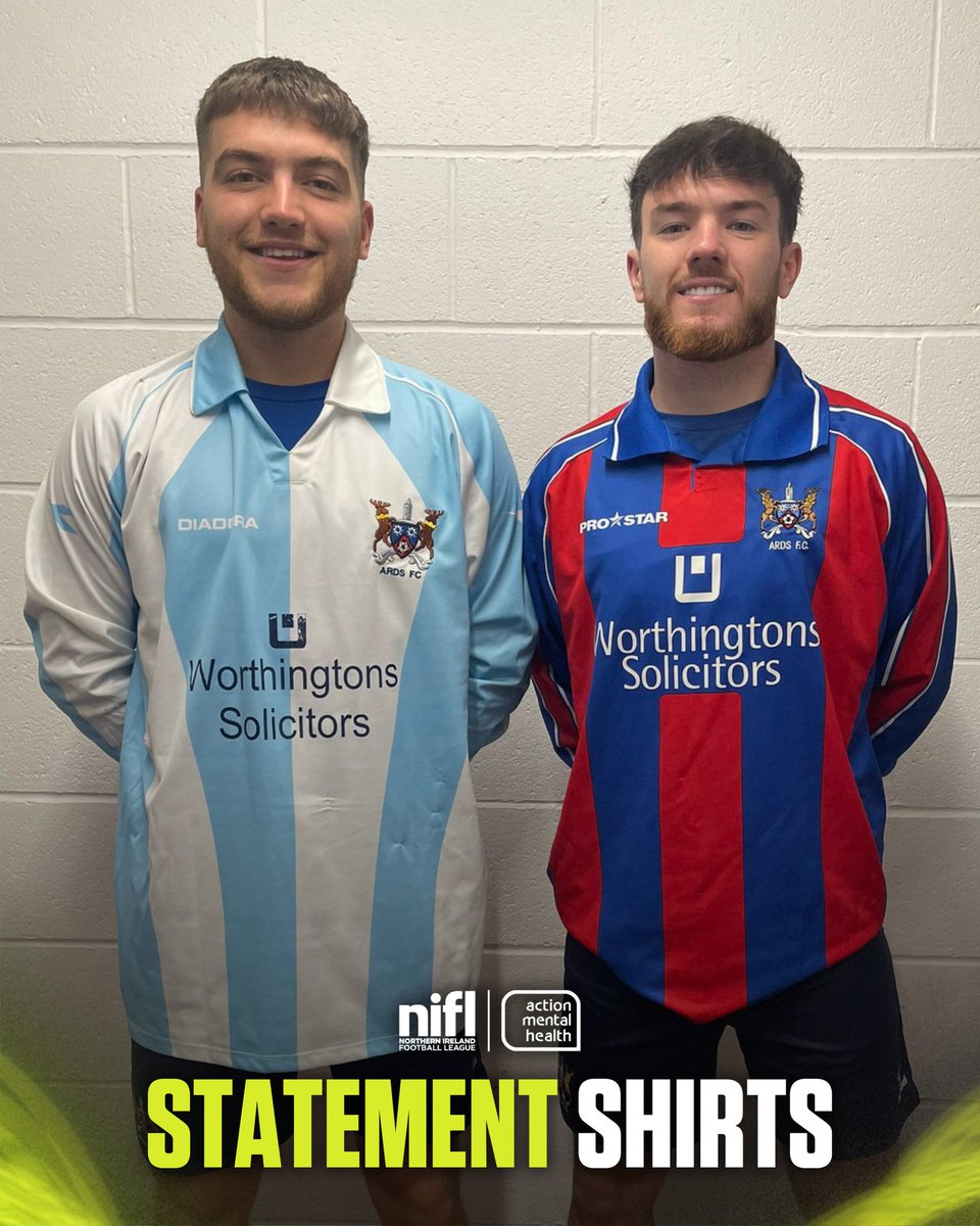 👕 Statement Shirts 👕

<a href="/ArdsFC1900/">Ards Football Club</a> 🤝 <a href="/amhNI/">Action Mental Health</a> 

Wearing retro threads to break the stigma around mental health.