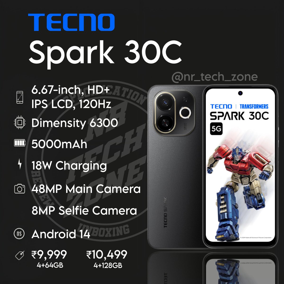 nr_tech_zone's tweet image. ⚡️ SAMSUNG Spark 30C

◽(4+64GB)
🌟Buy link :-  fktr.in/yybM69X
                     
◽(4+128GB)
🌟Buy link :-  fktr.in/1Hn6MY7
    
. #TecnoSpark30C #TecnoSpark30C5G #Tecno