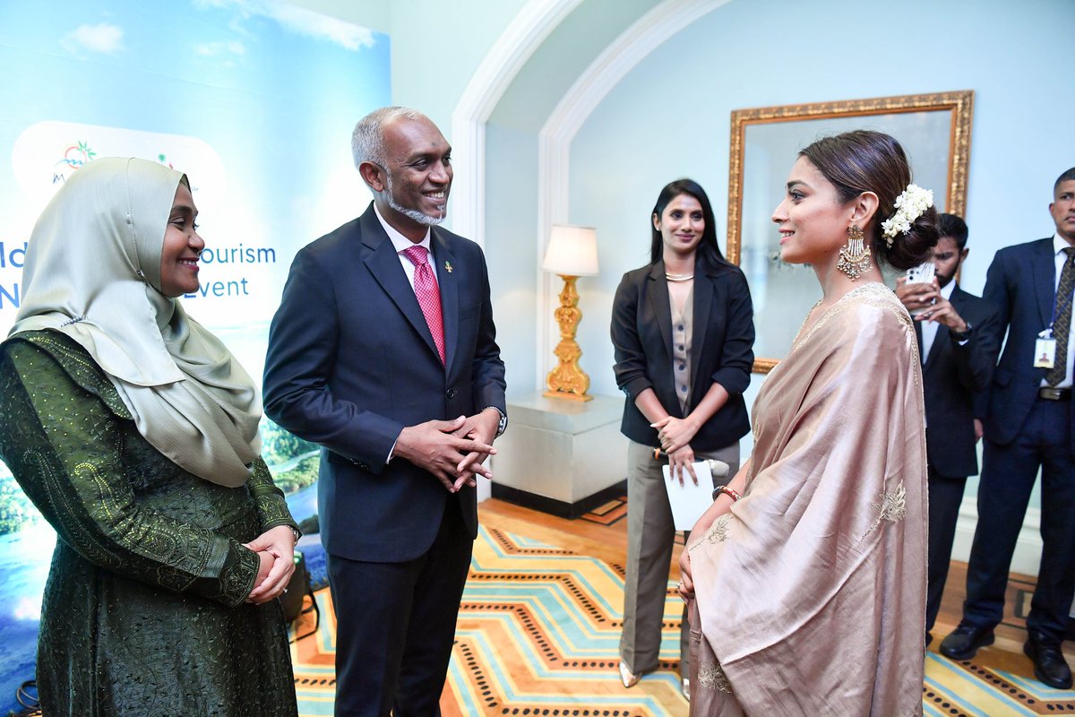 President His Excellency Dr <a href="/MMuizzu/">Dr Mohamed Muizzu</a> attends the "Maldives-India Tourism Networking Evening" held this evening in Mumbai. The event brought together tourism industry leaders from both countries, providing a platform for interactive discussions on investments in the Maldives'