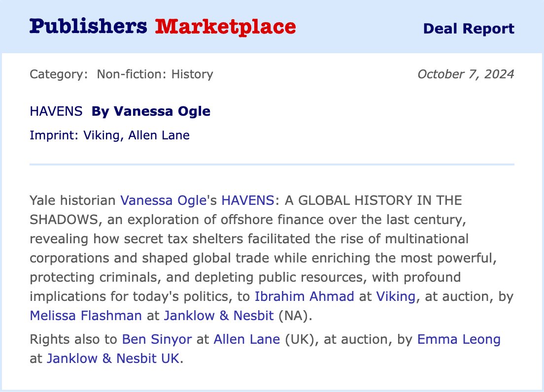 Official industry announcement - 32 (so far, couple more to go) archives, 10 countries (US, UK, Fr, Ger, Ireland, CH, Lux, Australia, Bahamas, Caymans) = 130 years of offshore history in one book :)
