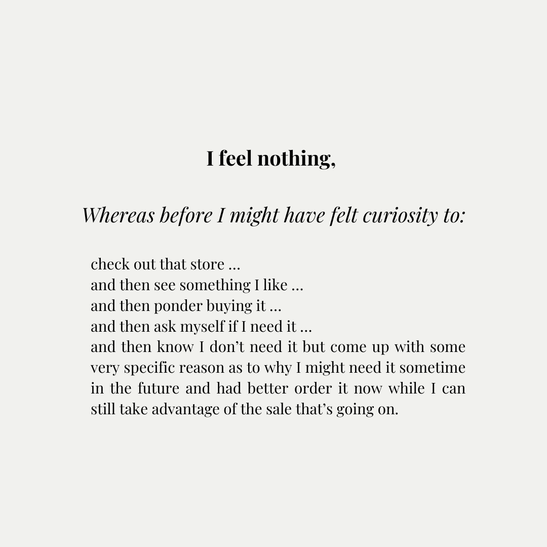 It’s not easy to figure out how to stop wanting things when the Internet has you in a chokehold.

More advice in our newsletter - sign up through the link in bio🖤

#overconsumption #mindfulconsumption #lessismore #intentionalliving #consciousconsumer #minimalism #minimalist