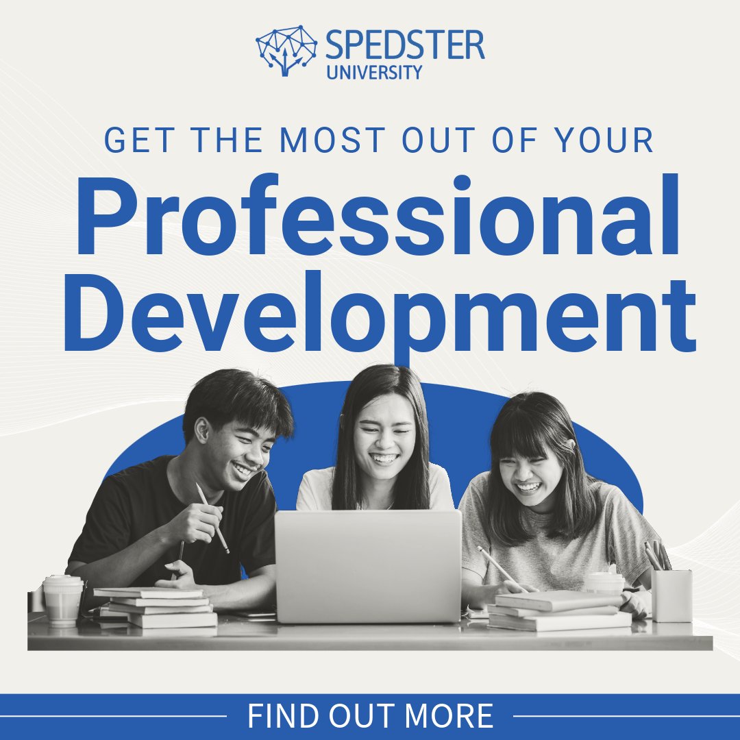 KurtHulett's tweet photo. WHY USE SPEDSTER UNIVERSITY FOR PD??We have a multitude of approaches to address the diverse needs of districts and special educators. We regularly customize pd districts, and we have a variety of existing pd to choose from.  
See how you can customize PD!https://t.co/ki0cgomkxP https://t.co/sdLeNuBu9u