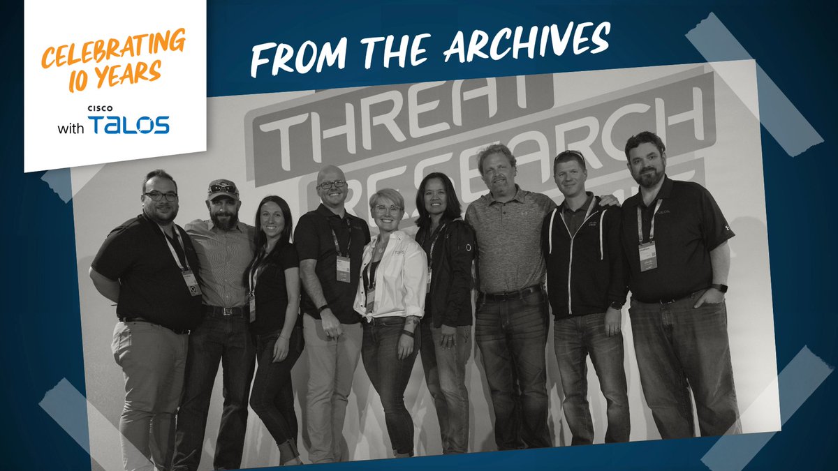 TalosSecurity's tweet photo. From the Archives: A throwback to the Talos Threat Research Summit. Retweet if you think we should bring back the summit 🤔 #Talos10 https://t.co/hWQNLLzD88