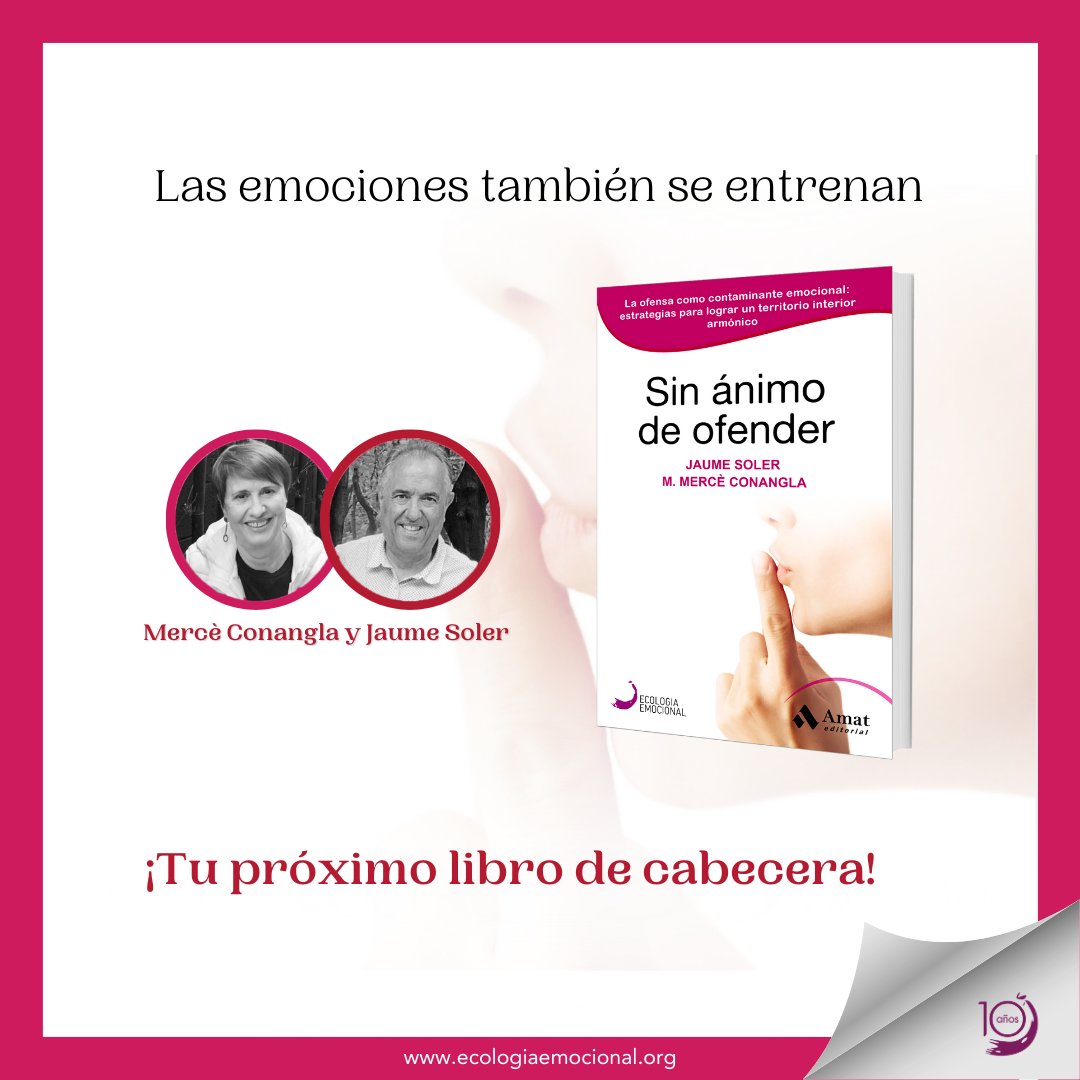 📘 Sin ánimo de ofender. #TuNuevoLibroDeCabecera.
📚👉 ecologiaemocional.org/5/Libros?only=…