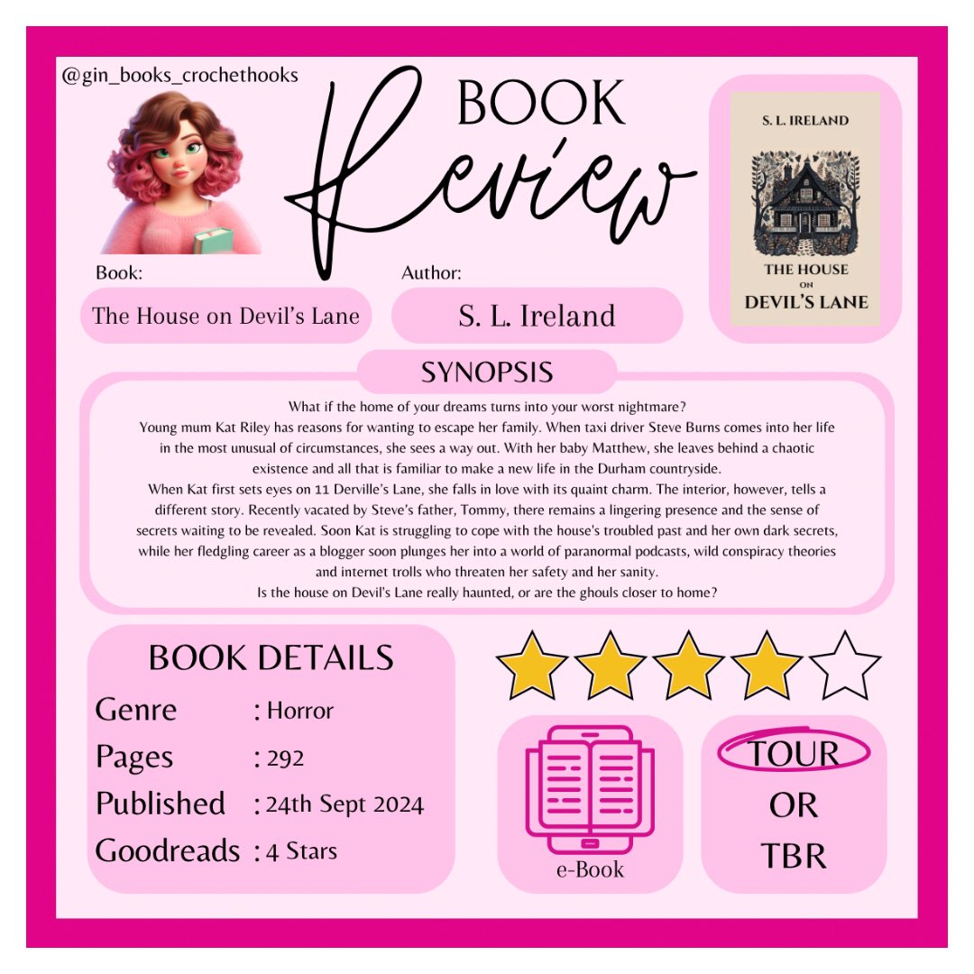 🏡🕸️BOOK TOUR &amp; REVIEW🕸️🏡

Book: The House on Devil’s Lane
Author: S. L. Ireland
Tour Organiser: <a href="/Lovebookstours/">Love Books Tours</a> 

⭐️⭐️⭐️⭐️/5

🕸️🕸️🕸️🕸️🕸️🕸️🕸️🕸️🕸️🕸️

instagram.com/p/DA351P_AQYZ/…