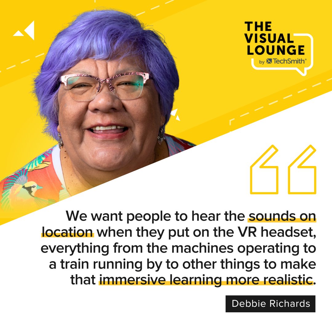 Is this the next level of instructional video creation? Debbie Richards, CTO of Creative Interactive Ideas, shares her processes for capturing material for VR and 360 videos on The Visual Lounge. Tune in to learn more: bit.ly/3LLam3Z #podcast #training #ID