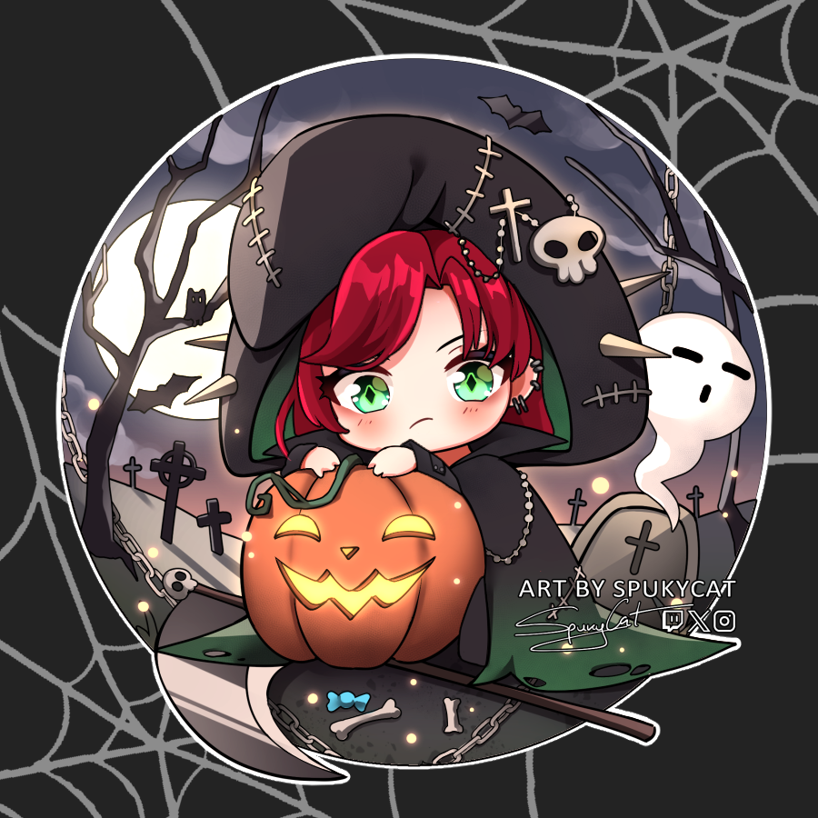 Spuky_Cat's tweet photo. 🧡Halloween YCH🧡 Thank you for commissioning me @JenofFlames , Ragna_mew, Platiada and @Vamp__VT. 
#Mixymewart #ArtofFlames https://t.co/wfb3Kgi4iH