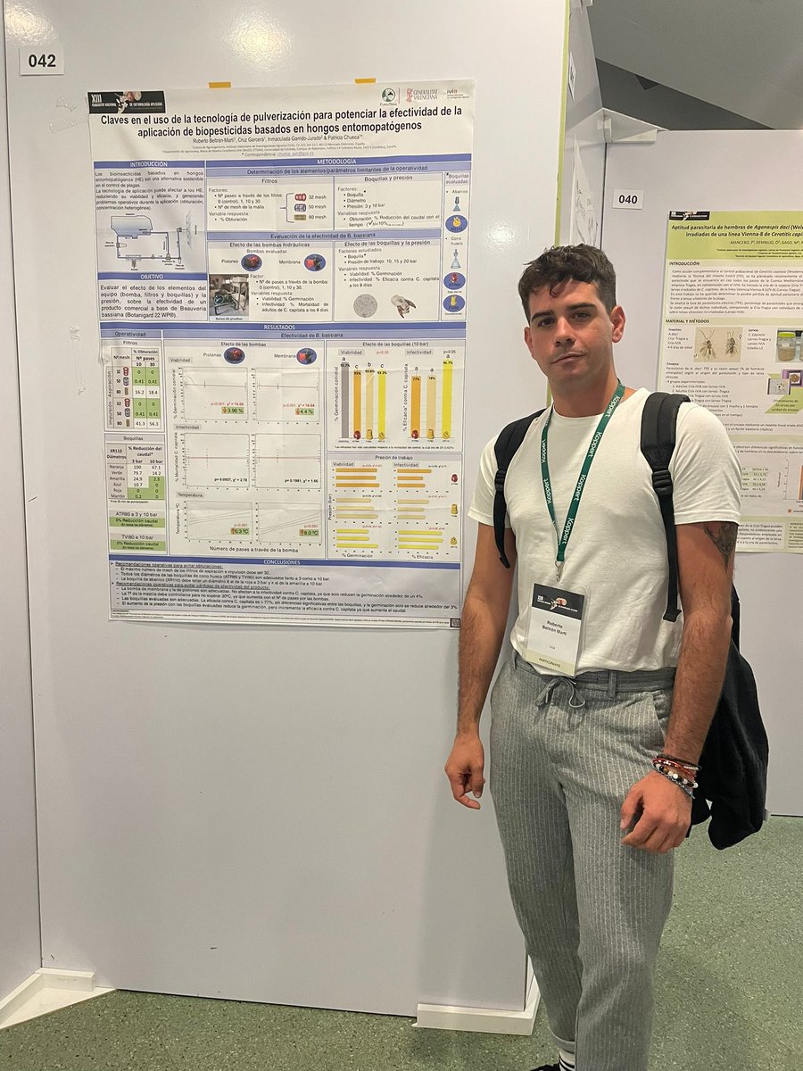 Agroingeniería - IVIA (@agroing_ivia) on Twitter photo El doctorando de <a href="/Agroing_IVIA/">Agroingeniería - IVIA</a> Rober Beltrán participa en las XIX Jornadas Científicas de la SEEA, presentando el trabajo “Claves en el uso de la tecnología de pulverización para potenciar la efectividad de la aplicación de biopesticidas basados en hongos entomopatógenos” El doctorando de <a href="/Agroing_IVIA/">Agroingeniería - IVIA</a> Rober Beltrán participa en las XIX Jornadas Científicas de la SEEA, presentando el trabajo “Claves en el uso de la tecnología de pulverización para potenciar la efectividad de la aplicación de biopesticidas basados en hongos entomopatógenos”
